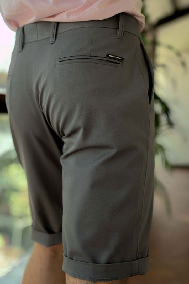 grey chino shorts for men