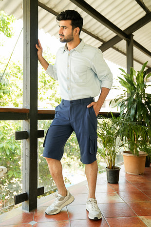 stretch cargo shorts mens