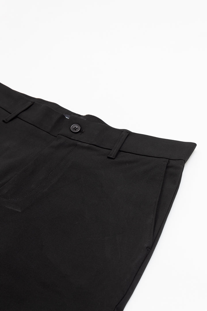 black stretch chino shorts