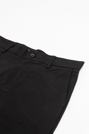 black stretch chino shorts