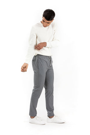 stretchable grey joggers