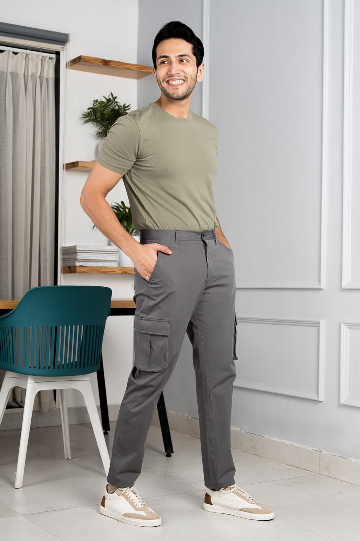 grey cargo pants mens