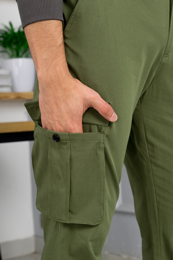 Baggy Pants- Black Double Pockets Cargo Pants for Men Online