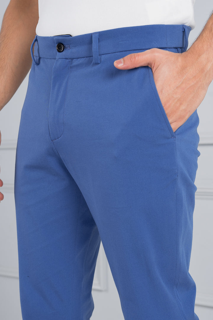 Buy Airforce Blue Stretch Chinos For Men Online In India
