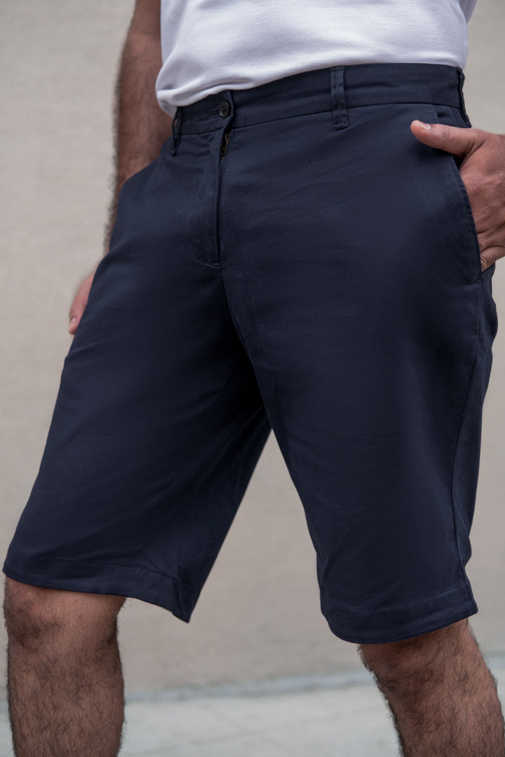 classic navy chino shorts