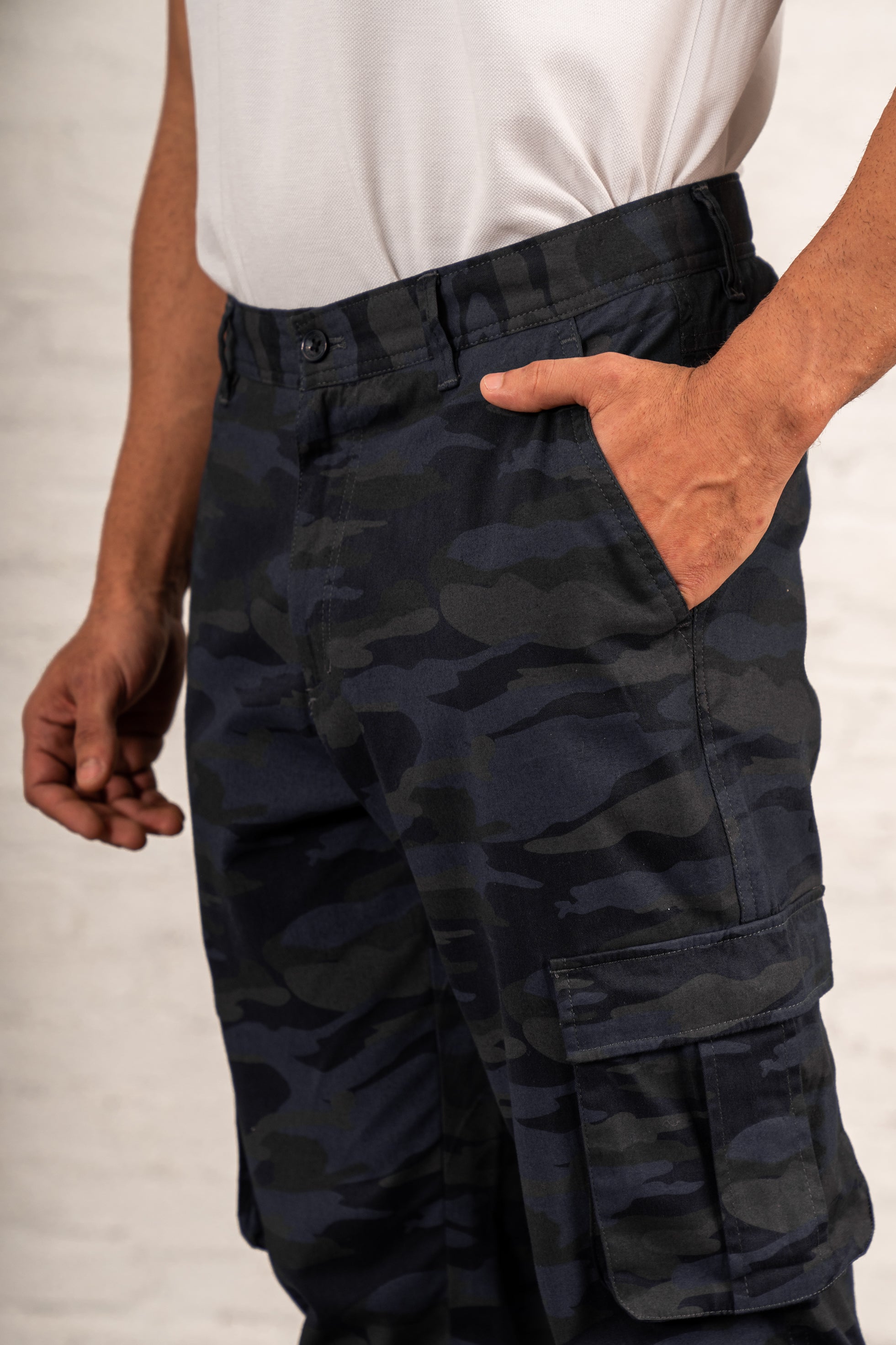 navy blue cargo pants