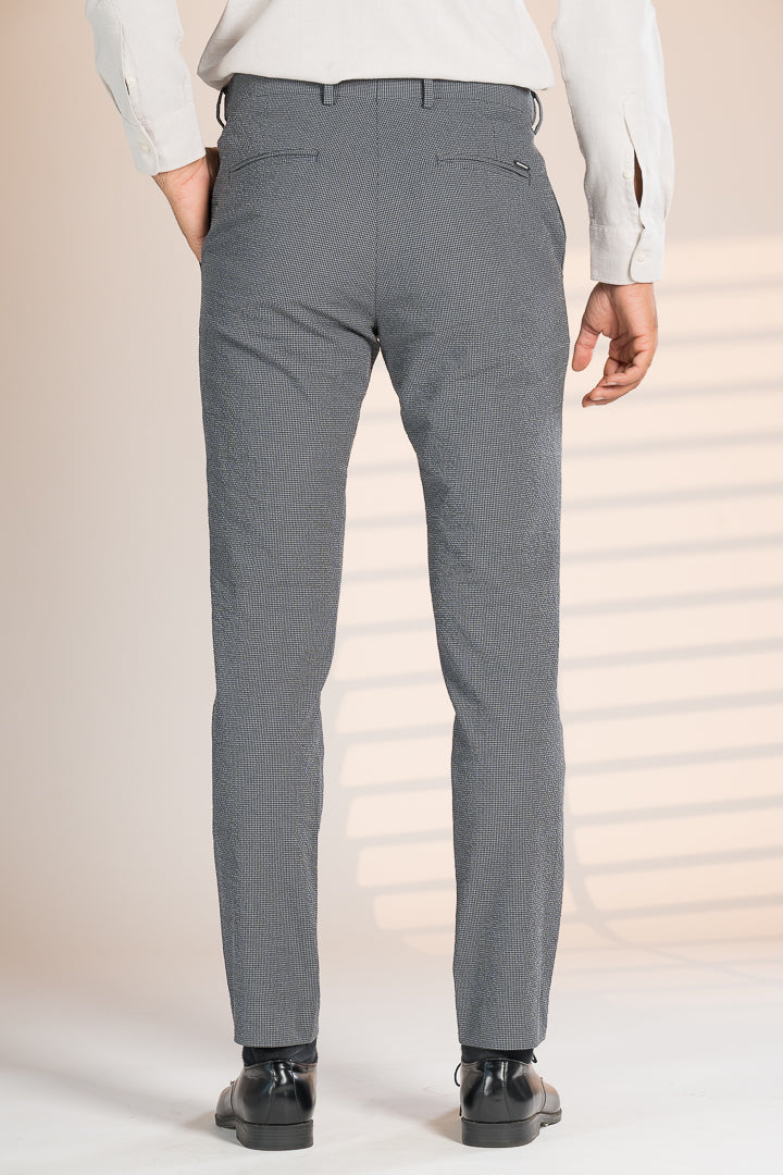 grey seersucker checked pants
