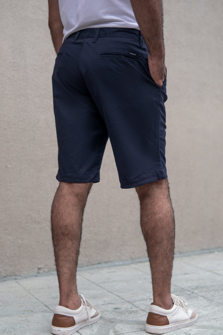 men's navy stretch chino shorts