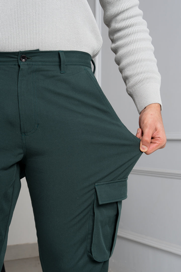 forest green cargo for men