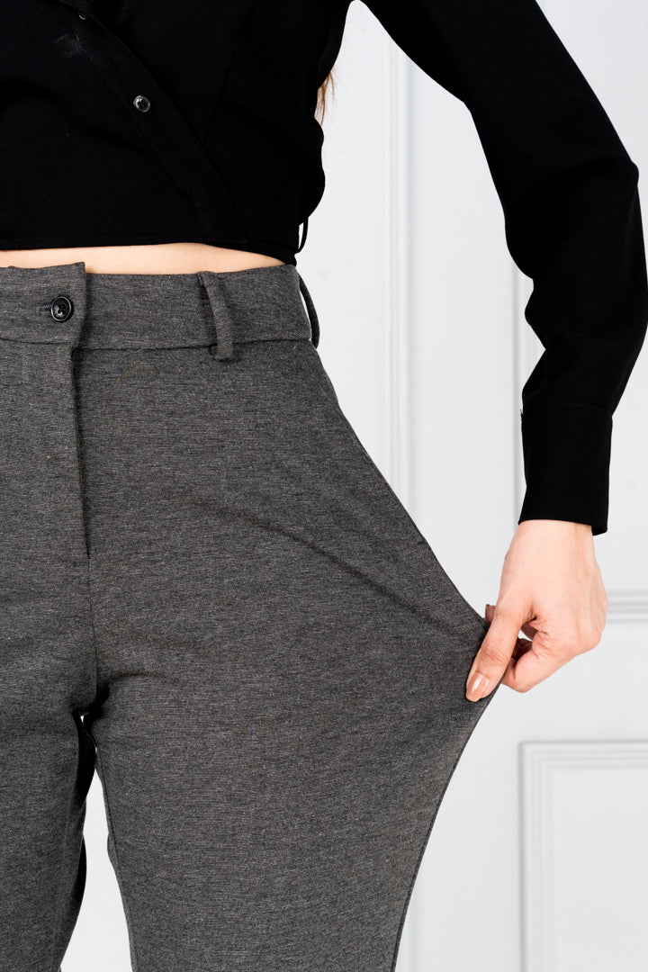 charcoal grey pants women's