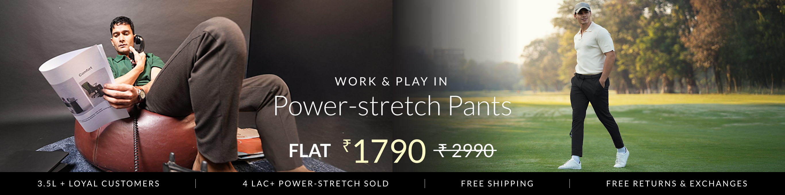 Men's Ready To Wear Stretchable Trousers