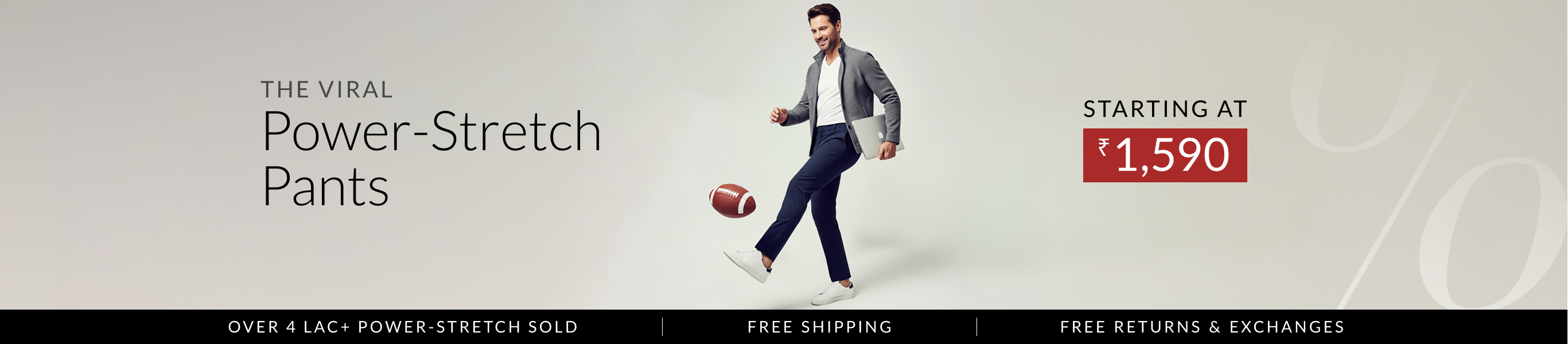 Men's Ready To Wear Stretchable Trousers