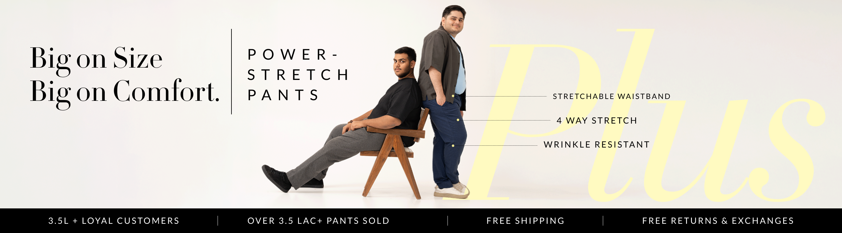 Plus Size Stretchable Trousers