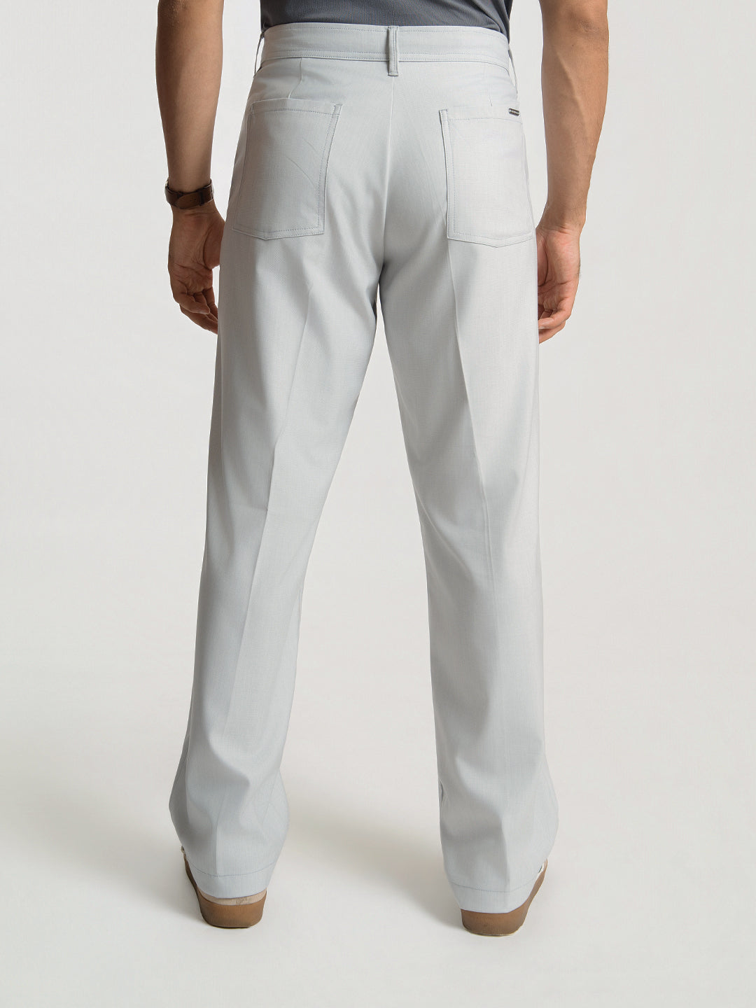 Buy Men's Grey Relaxed Fit Korean Pants With 4 Way Stretch Online