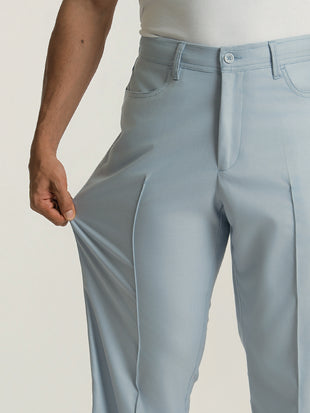 Korean Sky Blue Relaxed Fit Pintuck Pants