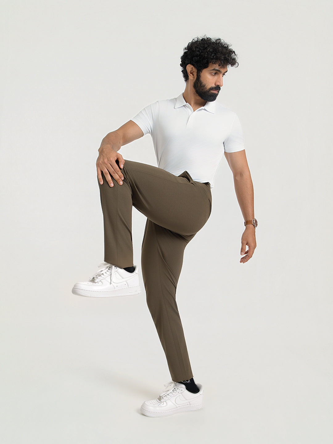 Highland Olive Slim Fit Lightweight Power Stretch Pants