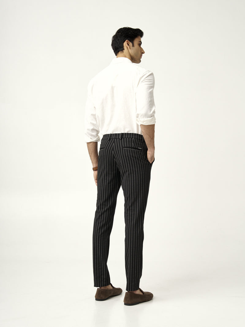 Black Stripe Power-Stretch Pants