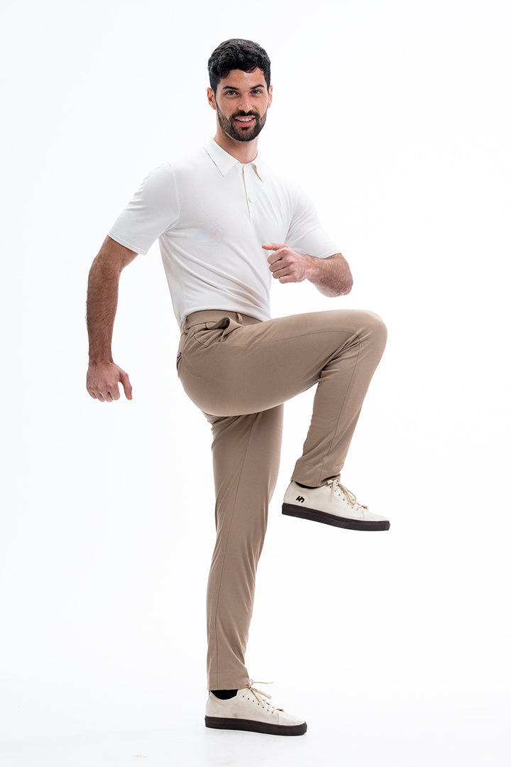 Khaki Power Stretch Slim Fit Pants