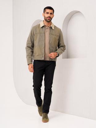 front view of infinite black jeanos by pant project with casual style