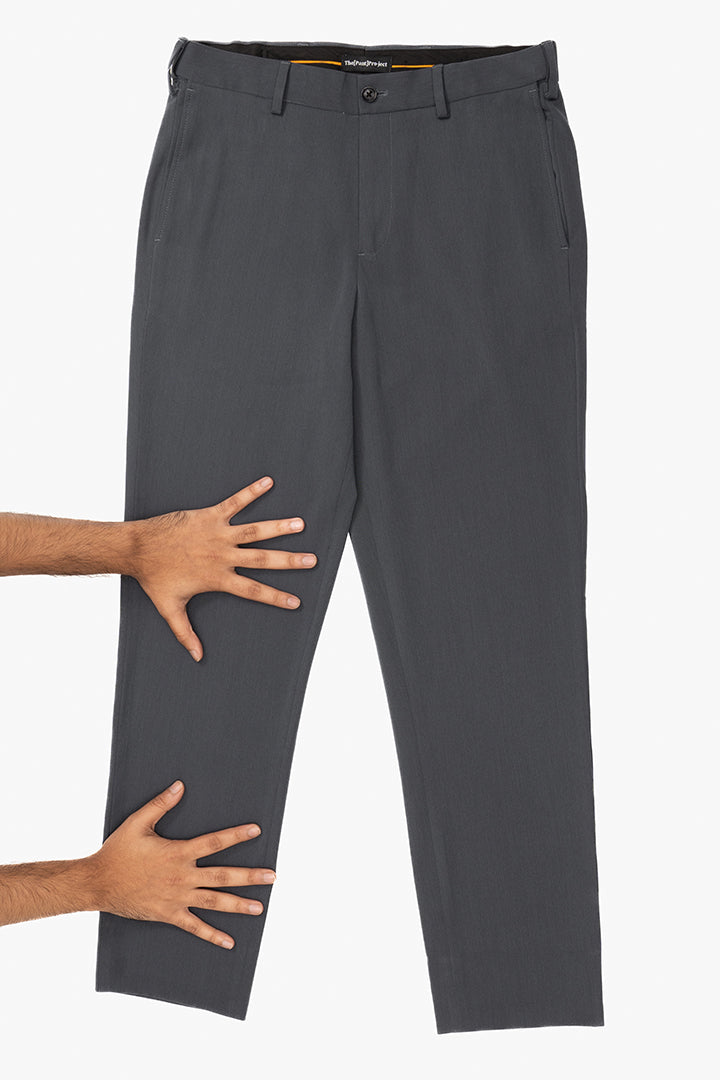 Grey Water Repellant Slim Fit Formal Pants