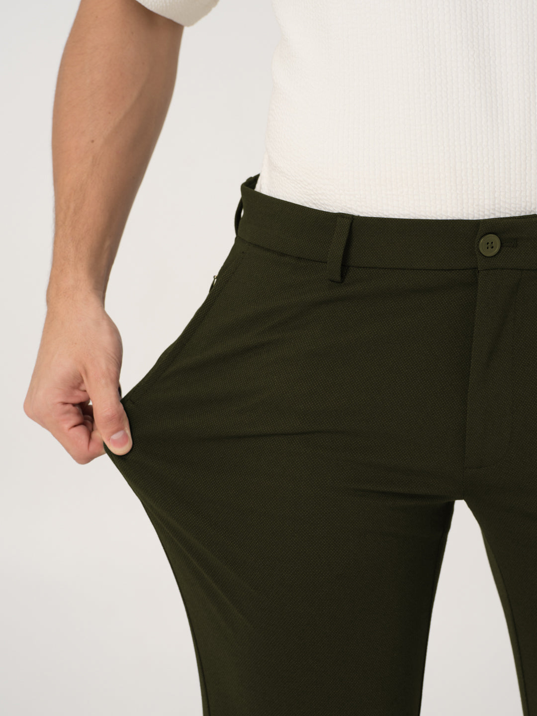 Highland Olive Slim Fit Lightweight Power Stretch Pants