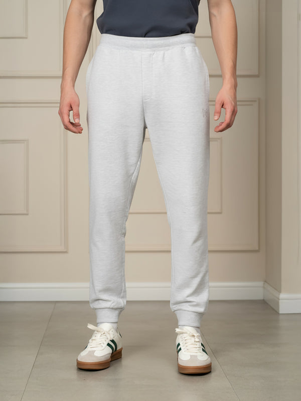 Axel Grey Melange Tapered Fit Joggers