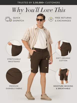Acron Brown Chino Shorts