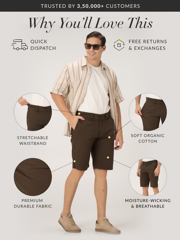Acron Brown Chino Shorts