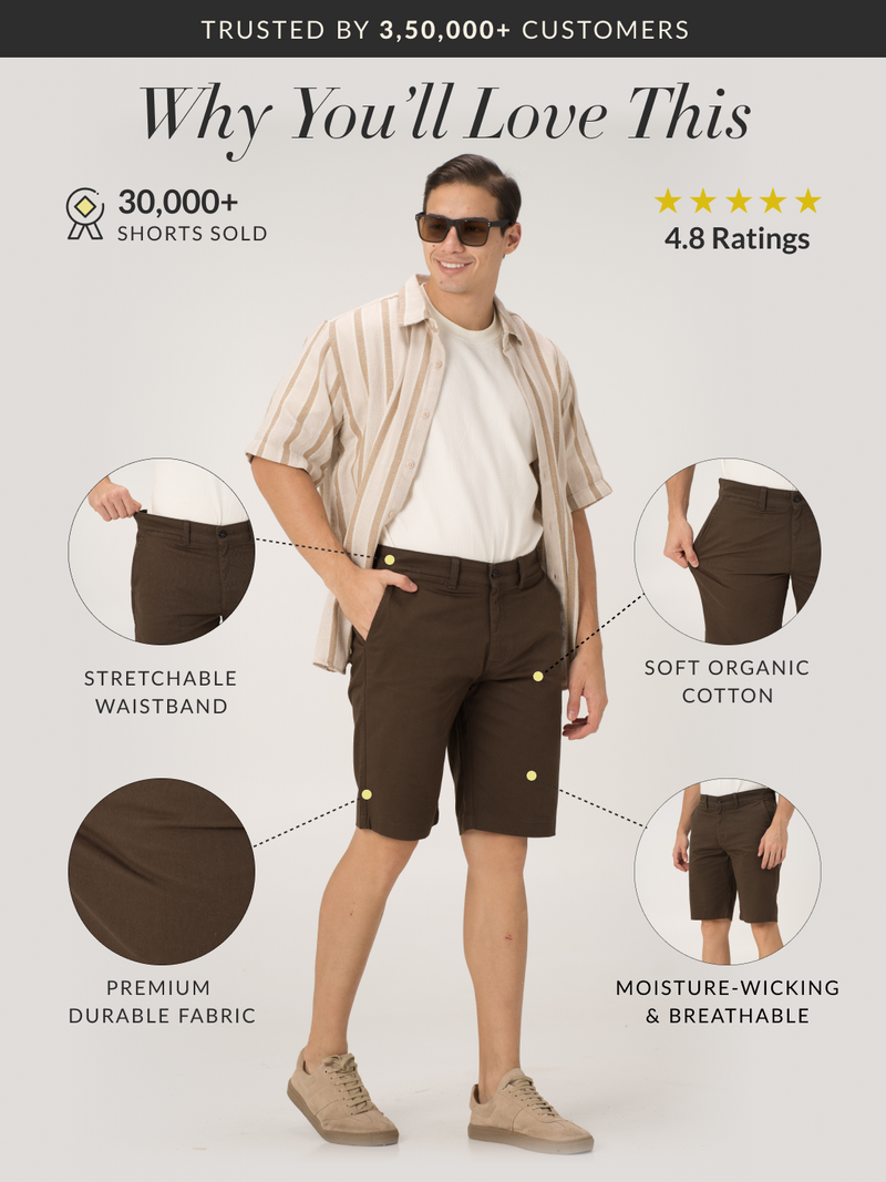 Acron Brown Chino Shorts