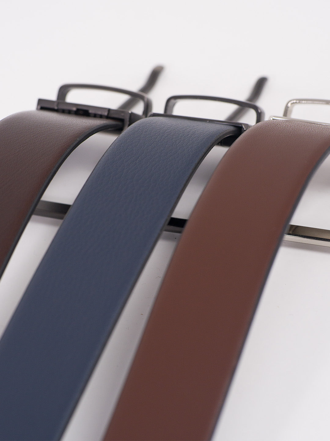 Truffle Brown Leather Reversible Belt