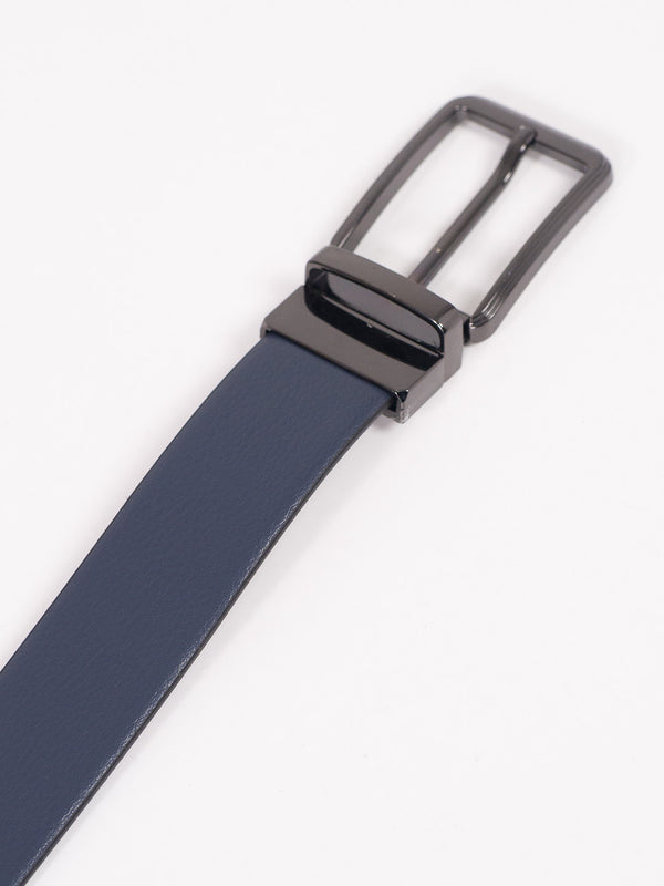 Mystic Blue Leather Reversible Belt