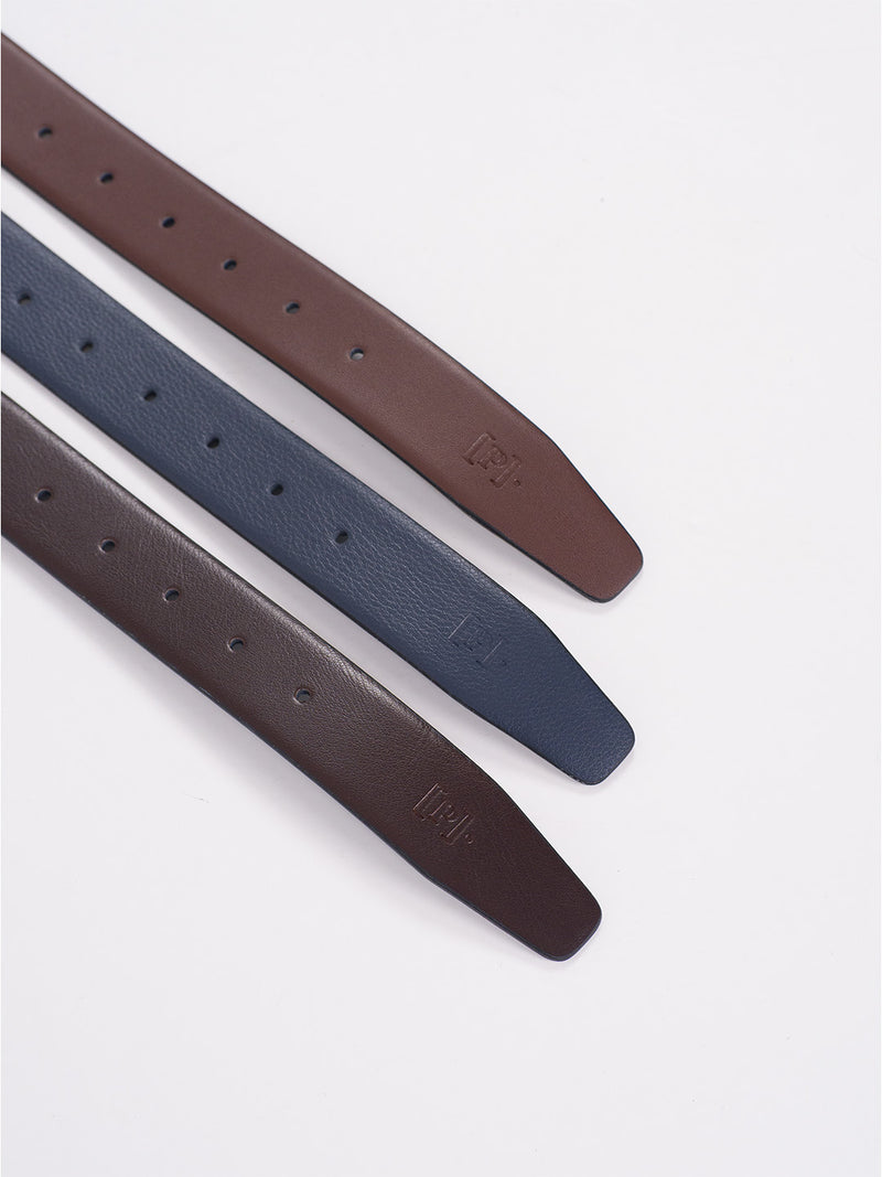 Truffle Brown Leather Reversible Belt
