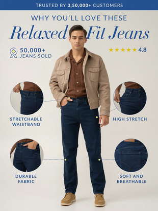 Authentic Blue Relaxed Fit Jeans