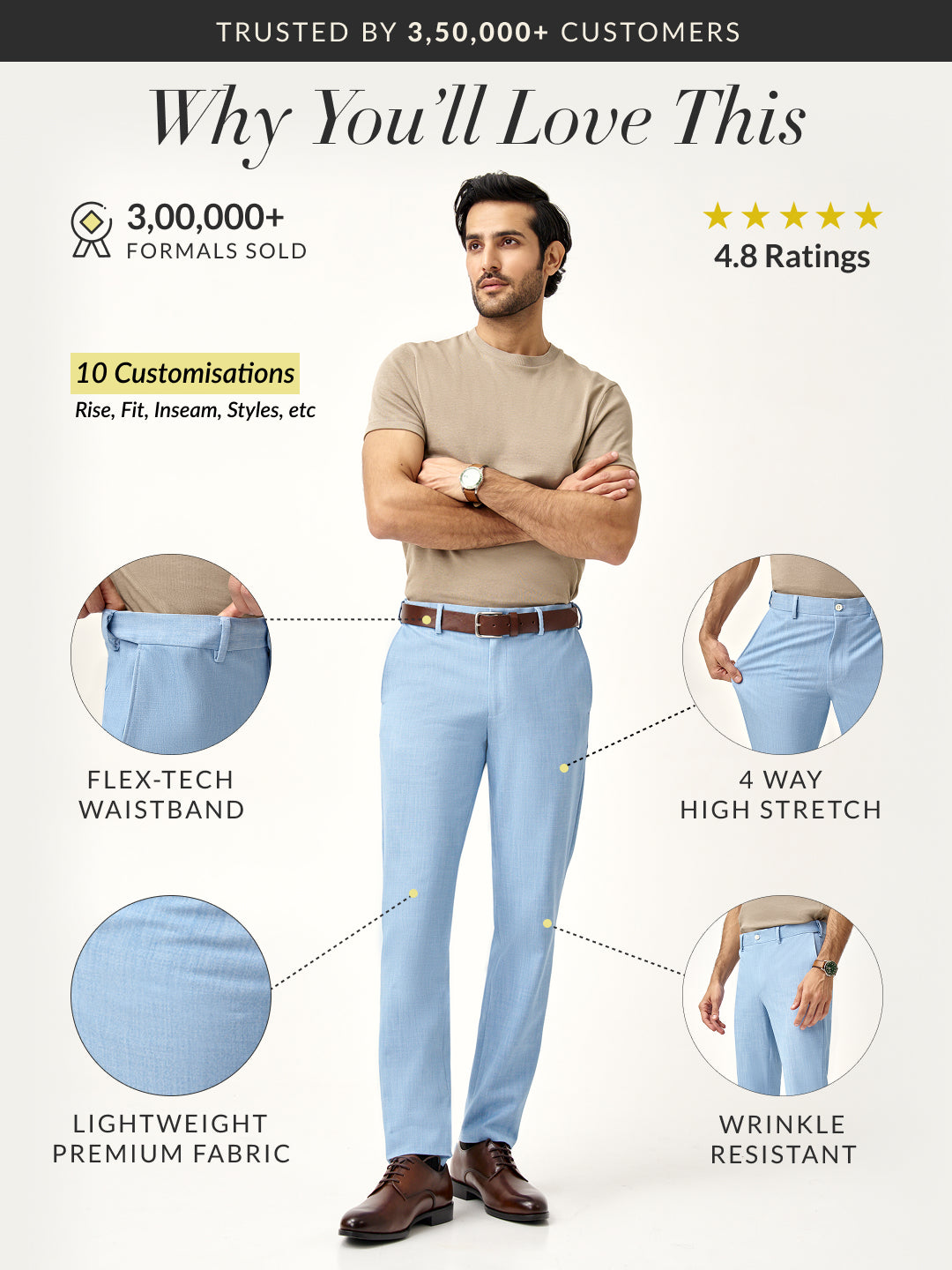 Bali Blue Business Casual Pants
