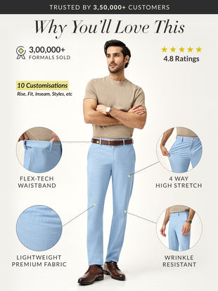 Bali Blue Business Casual Pants