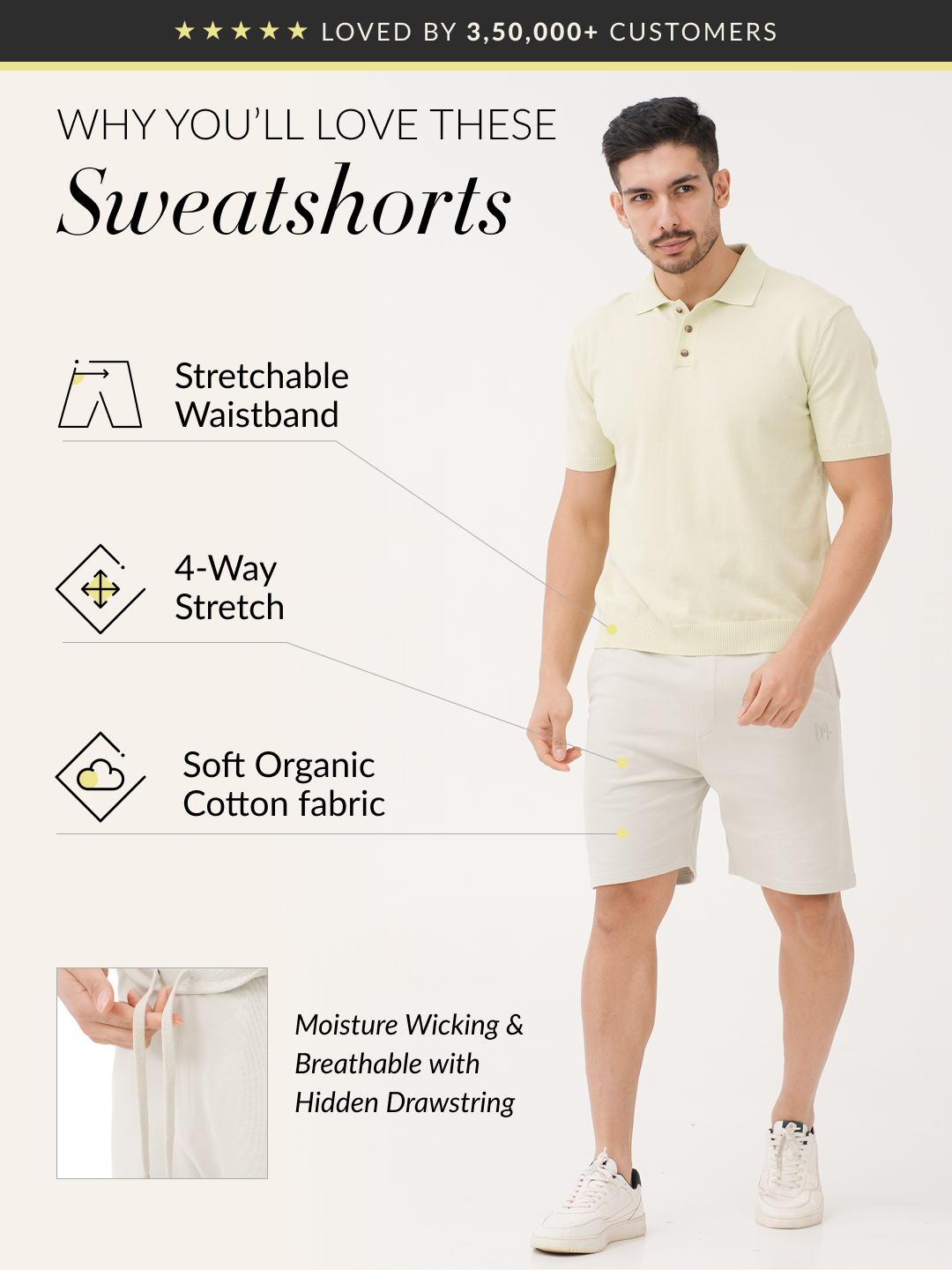 Beach Grey Relaxed Fit Sweatshorts