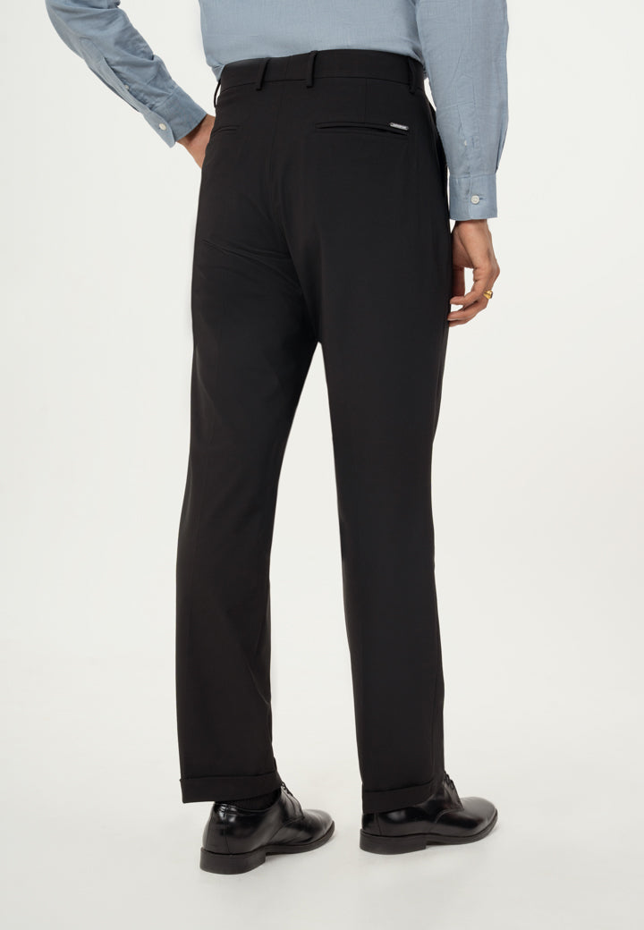 Black Double Pleated Formal Pants