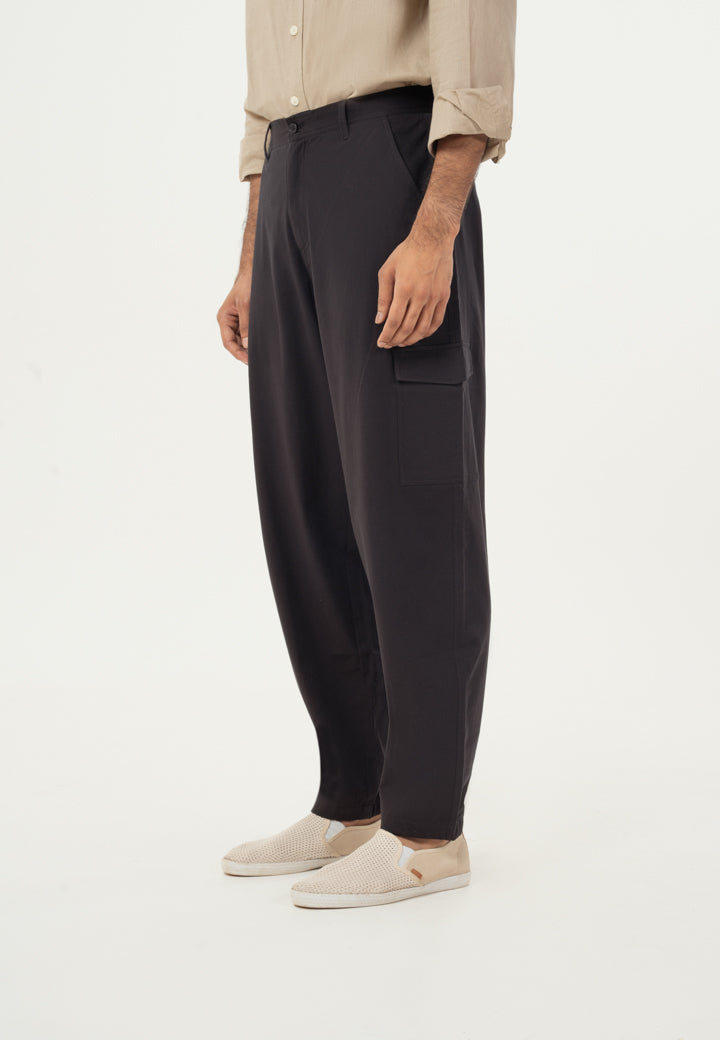 Black Korean Fit Cargo Pants