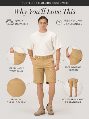 Blonde Khaki Chino Shorts