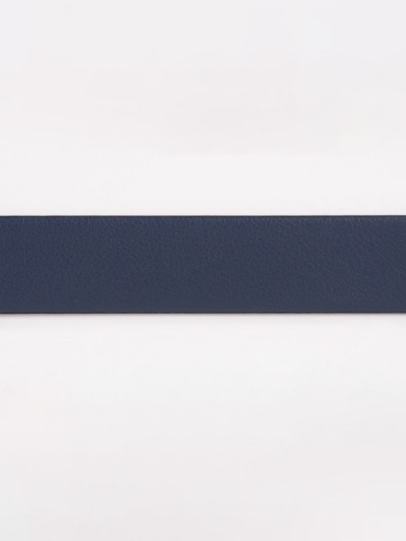 Mystic Blue Leather Reversible Belt