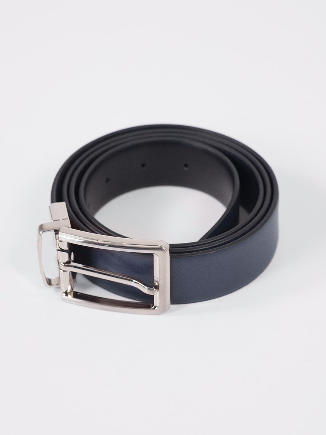 Mystic Blue Leather Reversible Belt