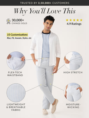 Breeze Blue Stripes Seersucker Pants