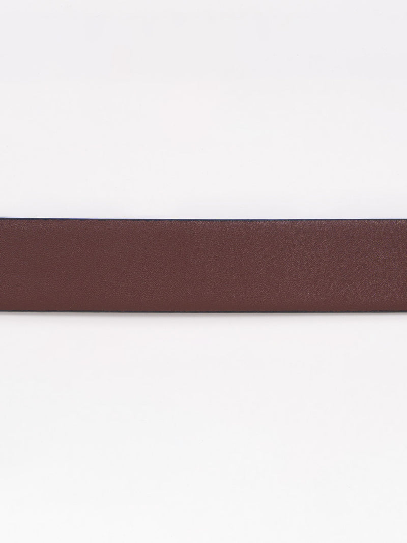 Truffle Brown Leather Reversible Belt