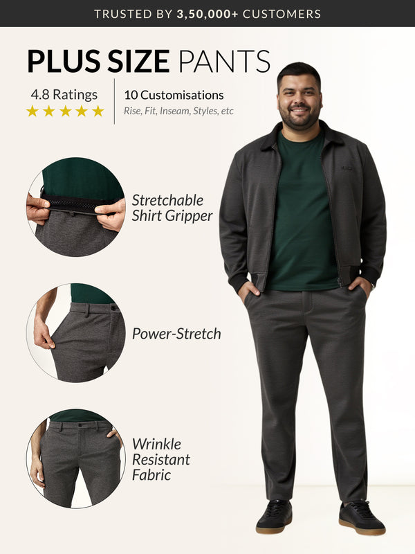 Charcoal Plus Size Power-Stretch Pants