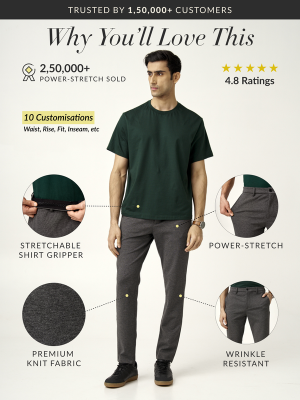 Charcoal Power-Stretch Pants