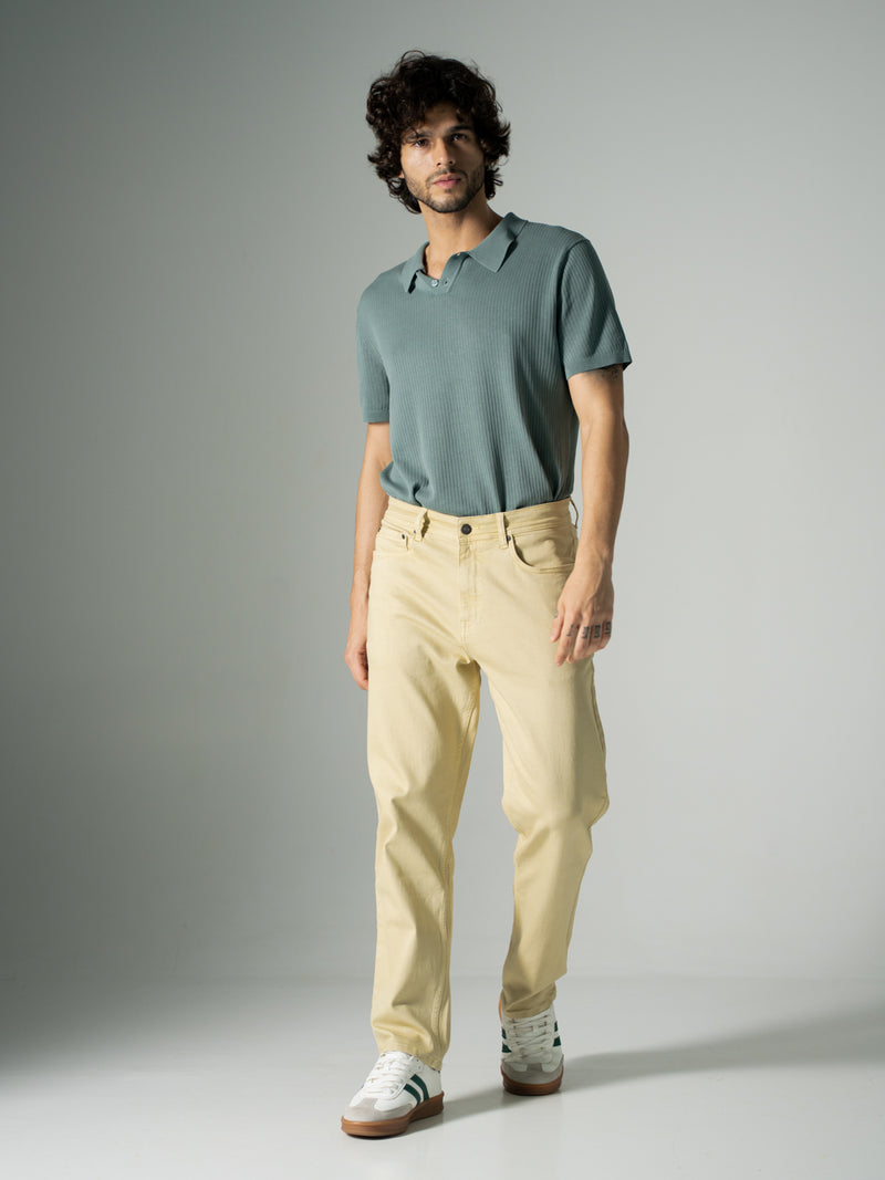 Sunbeam Beige Relaxed Fit Jeans