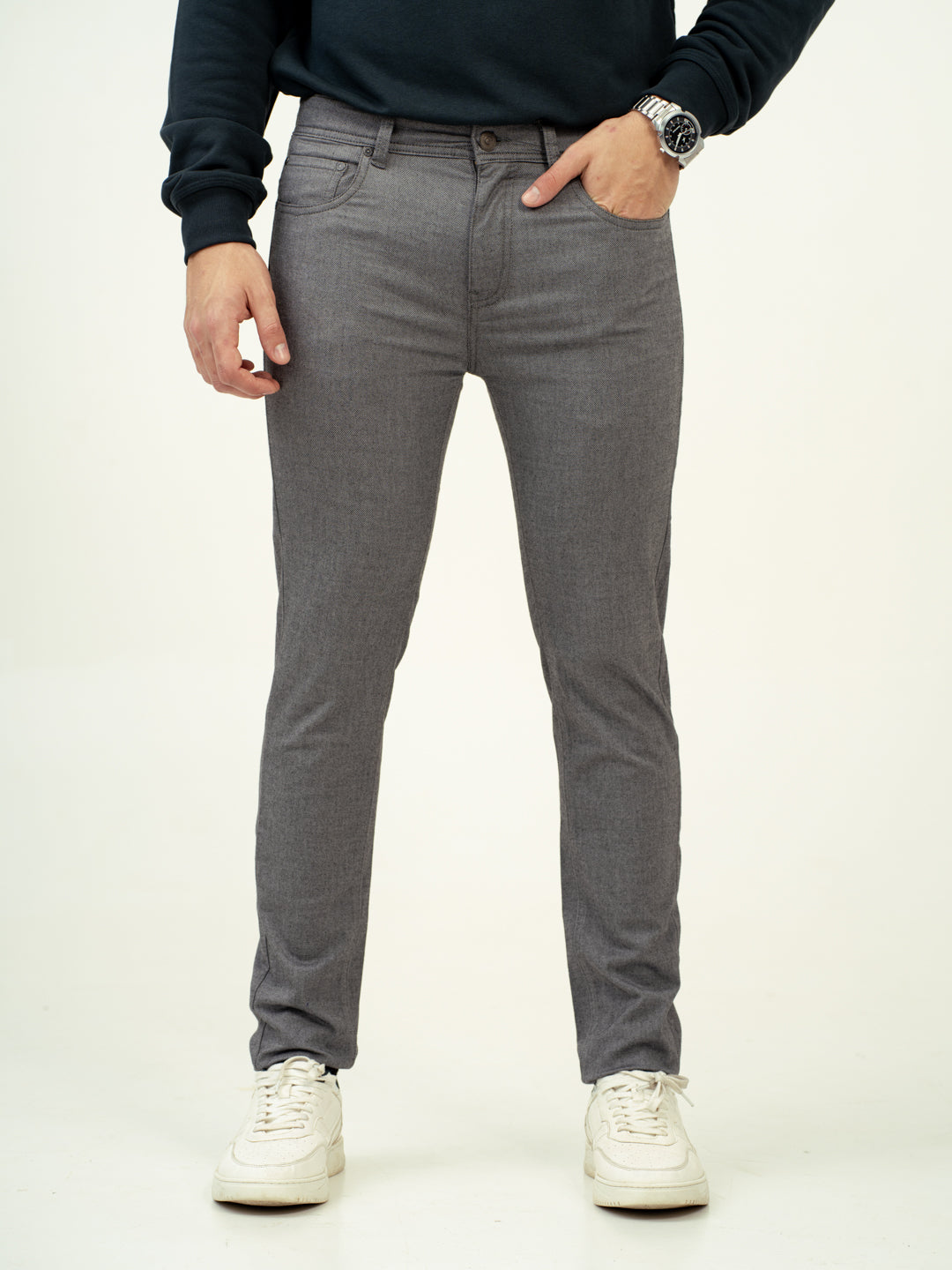 Led Grey Slim Fit Jeanos