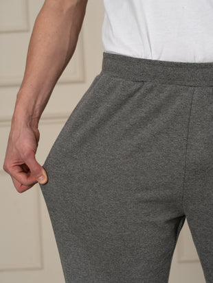 Thorne Grey Melange Tapered Fit Joggers