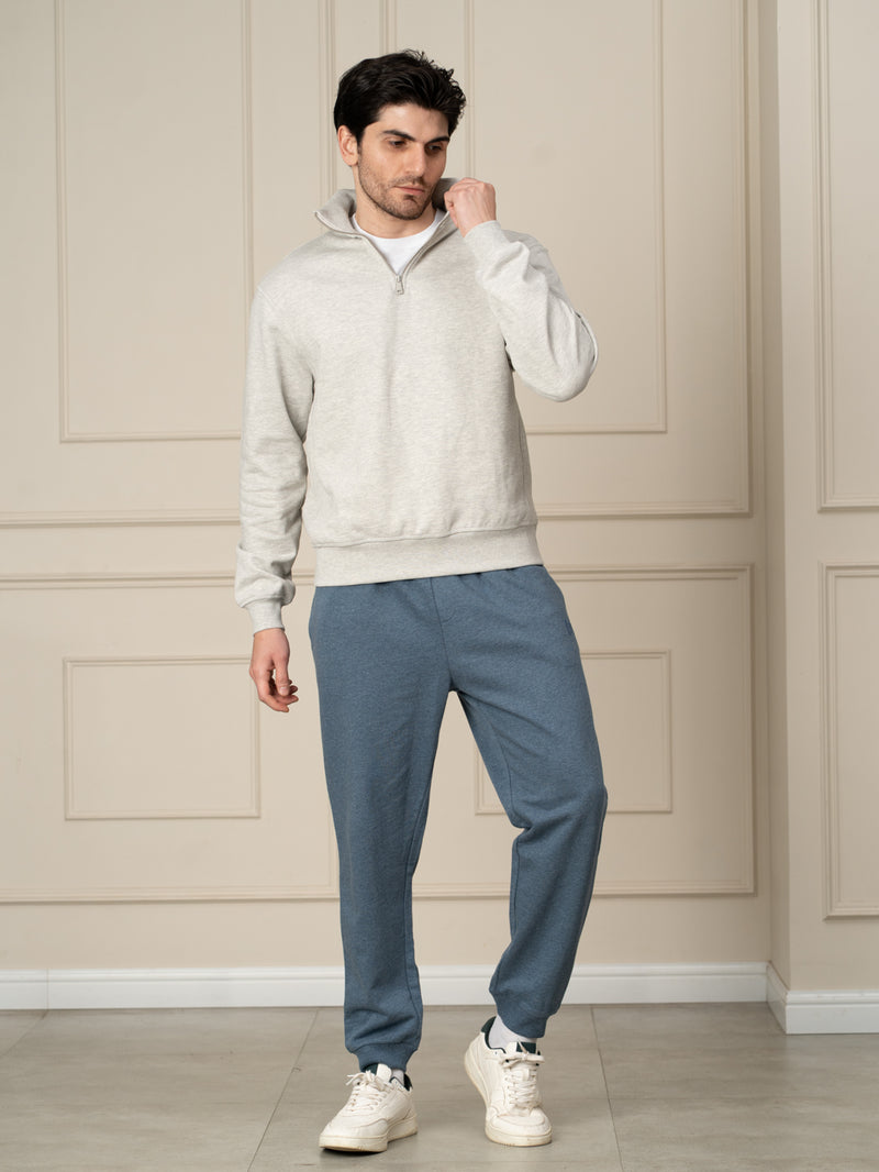 Norse Blue Melange Tapered Fit Joggers