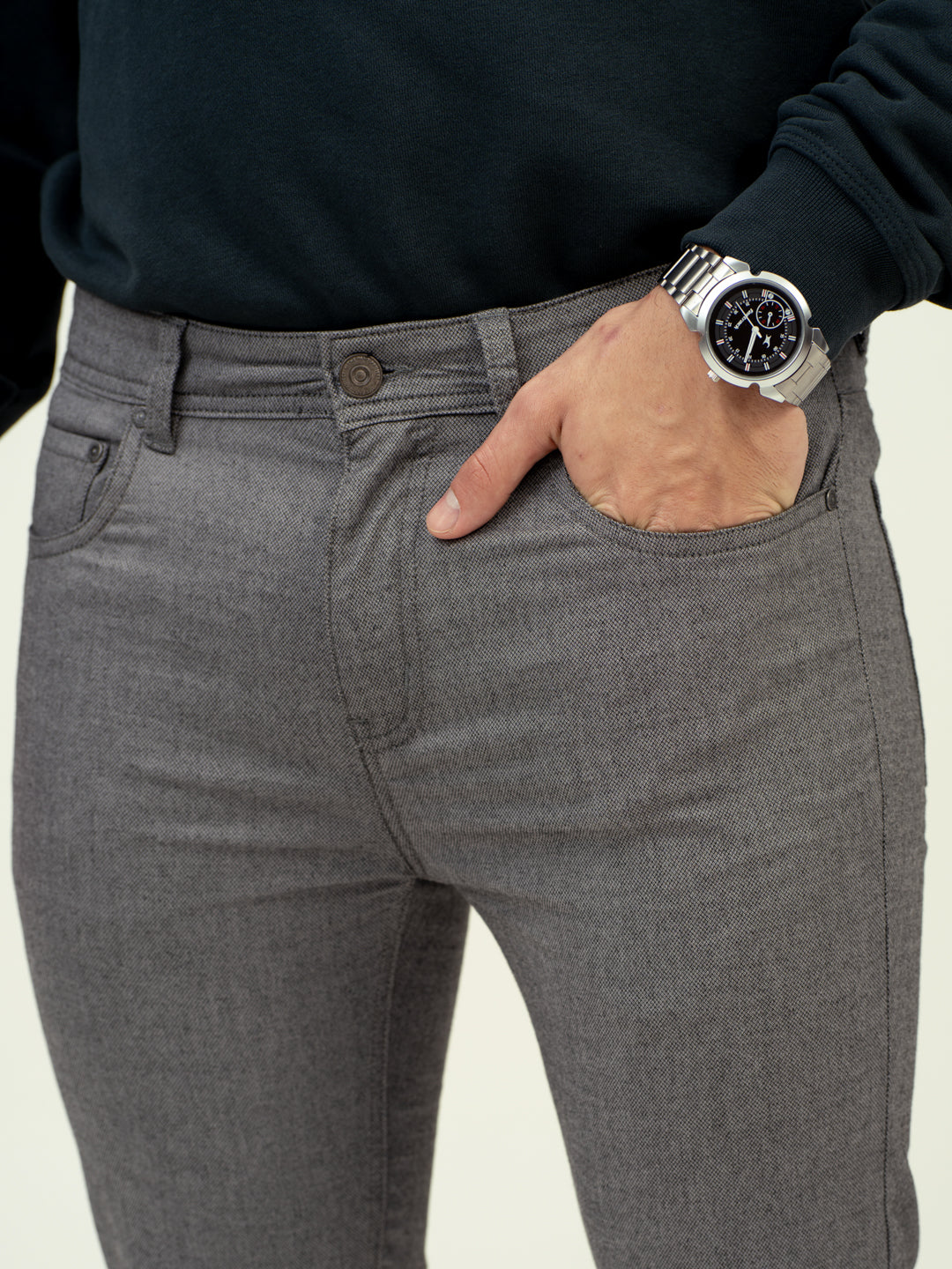 Led Grey Slim Fit Jeanos